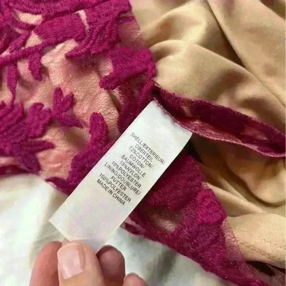 ADRIANNA PAPELL Purple Lace Overlay Dress Size 6 - Picture 8 of 8